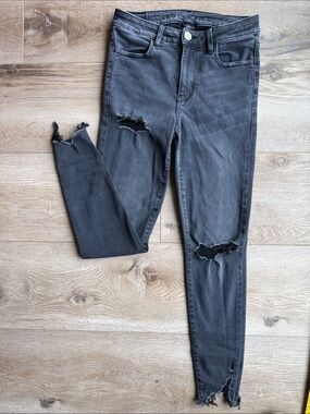 Distressed Black American Eagle Jeans